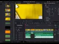 Interfaccia di DaVinci Resolve 17, un software di editing video, con timeline e impostazioni. Un confronto tra Davinci Resolve vs Premiere Pro è in corso.
