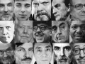 Volti di registi iconici, un omaggio al cinema d'autore italiano e internazionale.