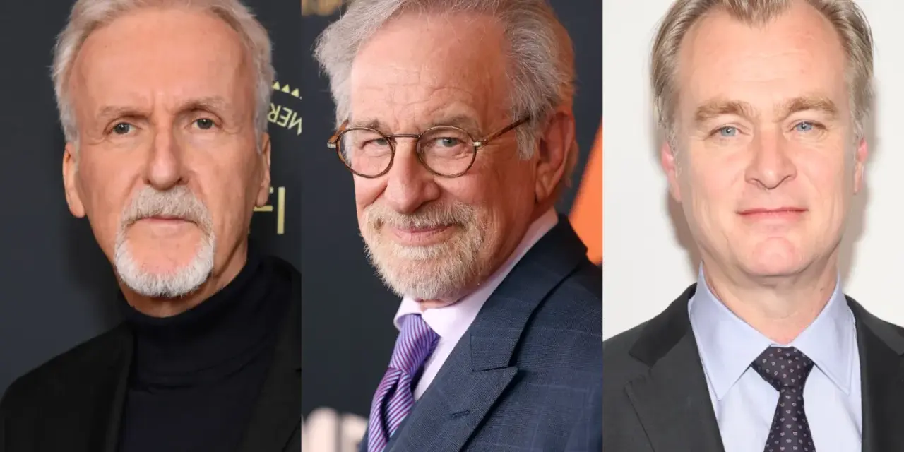 James Cameron, Steven Spielberg e Christopher Nolan, tre registi americani contemporanei che hanno segnato la storia del cinema con le loro opere.