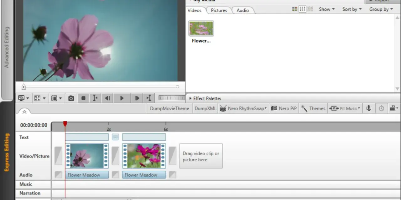 Interfaccia di Nero Video, con il pulsante "Export" evidenziato, per mostrare come tagliare un video.