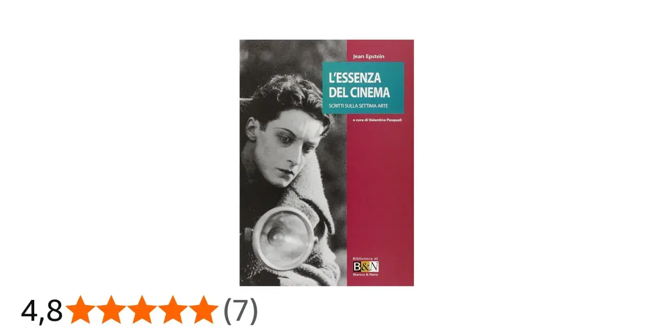 Copertina del libro "L'essenza del cinema" di Jean Epstein, regista e teorico del cinema.