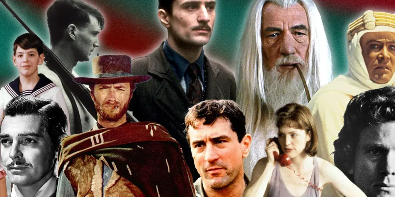 Icone di film epici: Robert De Niro, Clint Eastwood, Ian McKellen e altri volti indimenticabili.