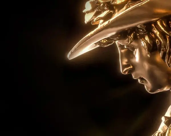 Statua dorata di un giovane con cappello, un premio David di Donatello per il miglior cortometraggio.