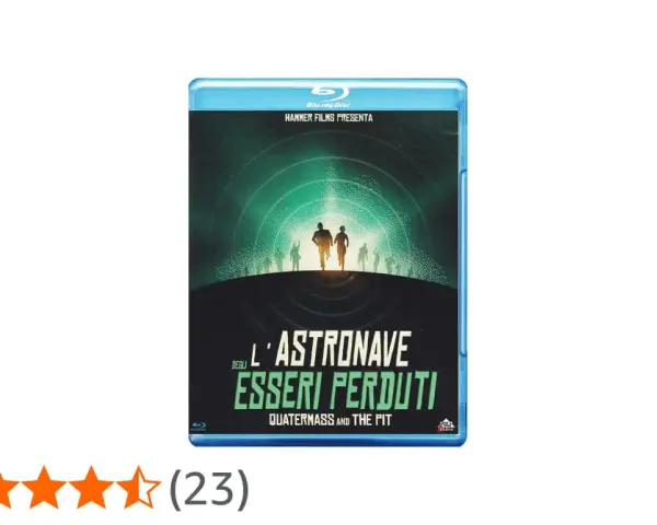 Copertina Blu-ray "L'astronave degli esseri perduti", con due figure che corrono verso una luce verde.