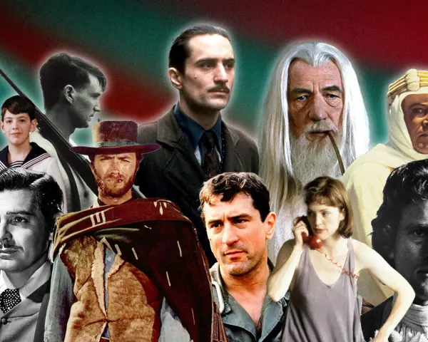 Icone di film epici: Robert De Niro, Clint Eastwood, Ian McKellen e altri volti indimenticabili.