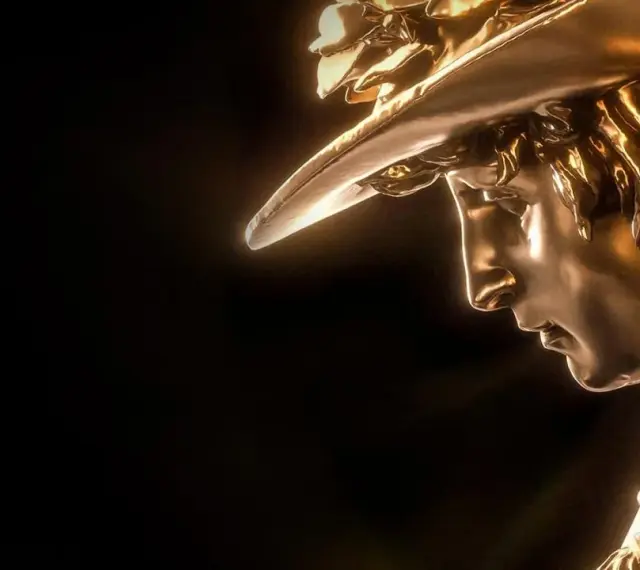 Statua dorata di un giovane con cappello, un premio David di Donatello per il miglior cortometraggio.