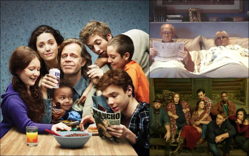 Le famiglie famose della tv: i Gallagher di Shameless, una coppia anziana e i Pearson di This Is Us.